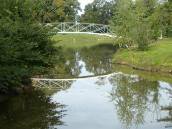 Capability Brown's garden with river and bridge