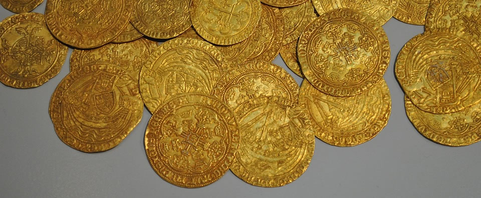 Old gold coins