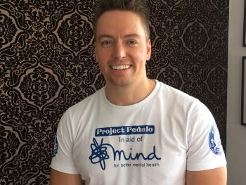Daniel Clark, a patient raising money for Mind charity